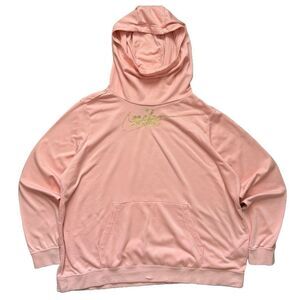 Nike Women's Pullover Hoodie Sweatshirt Peach Pink Size 1X Swoosh